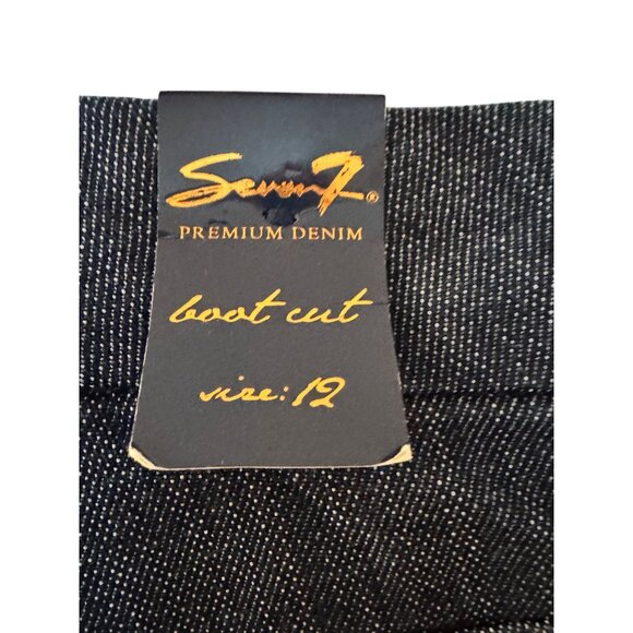 Seven7 Bootcut Womens Jeans Size 12 Dark Wash Stretch Denim - Picture 6 of 7